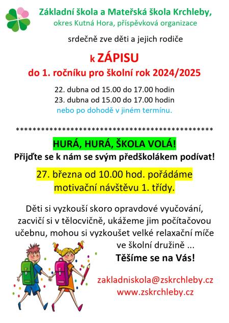 Pozvánka k zápisu